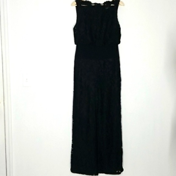 TADASHI SHOJI| Ariana Black Lace Jumpsuit - Picture 3 of 6